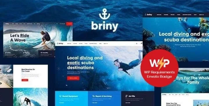 Briny | Scuba Diving & Water Sports WordPress Theme + RTL