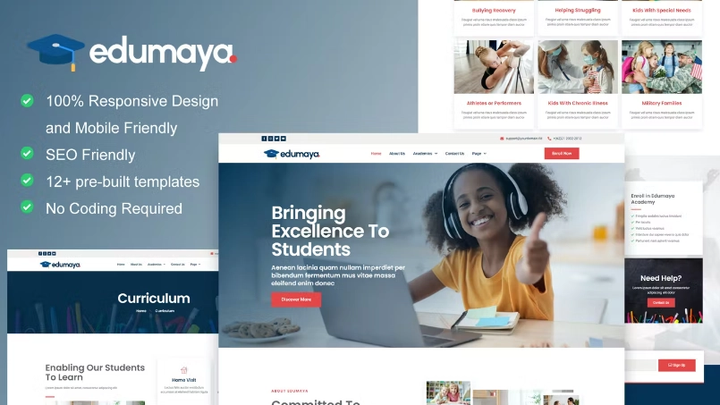 Edumaya – Homeschool Elementor Template