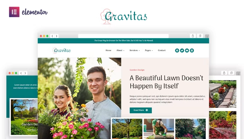 Gravitas – Garden & Landscape Design Elementor Template