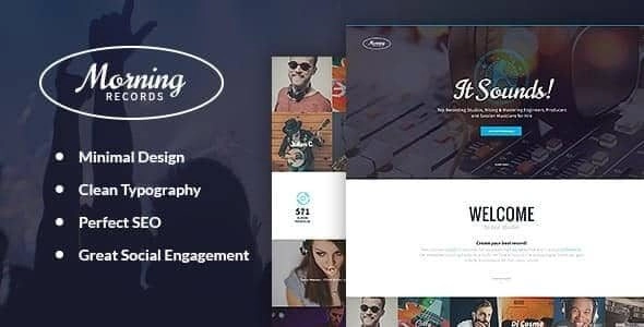 Morning Records – A Stylish Sound Electronic Studio WordPress Theme