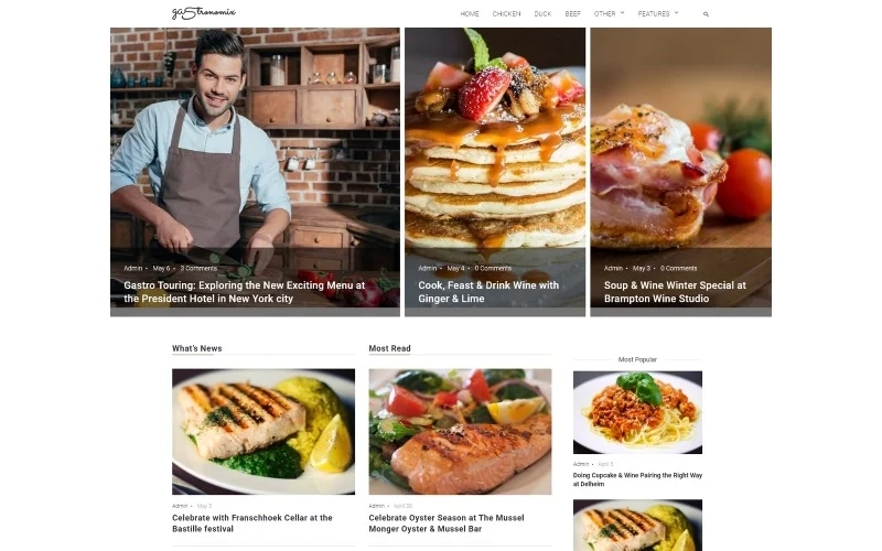 Gastronomix – Restaurant WordPress Elementor Theme WordPress Theme