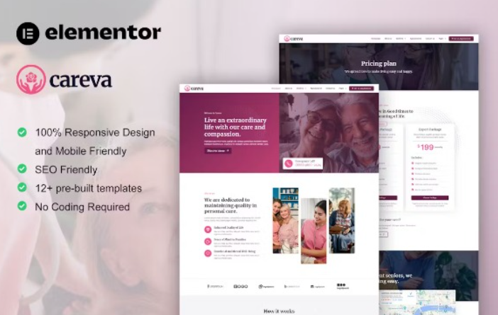 Careva – Senior Care Services Elementor Pro Template