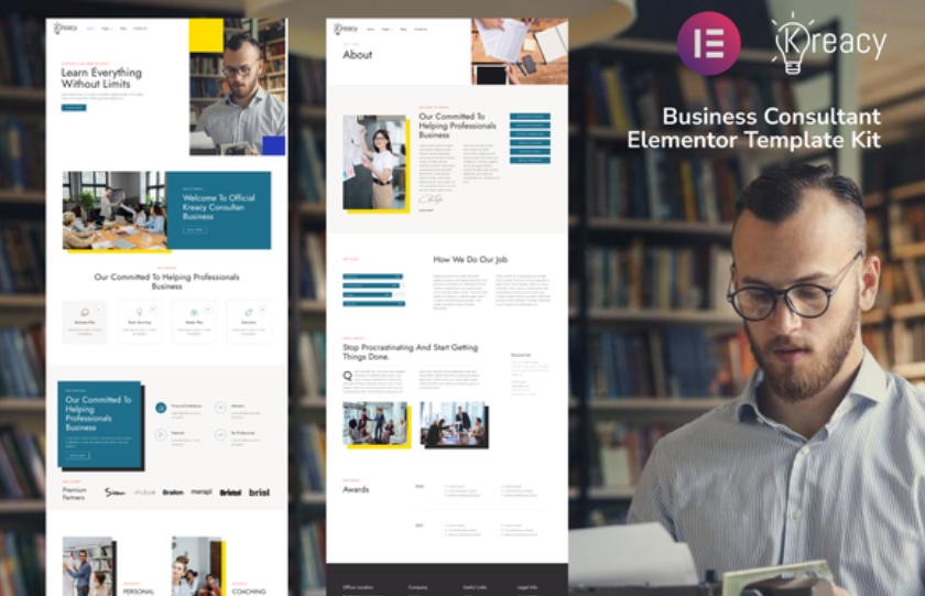 Kreacy – Business Consultant Elementor Template