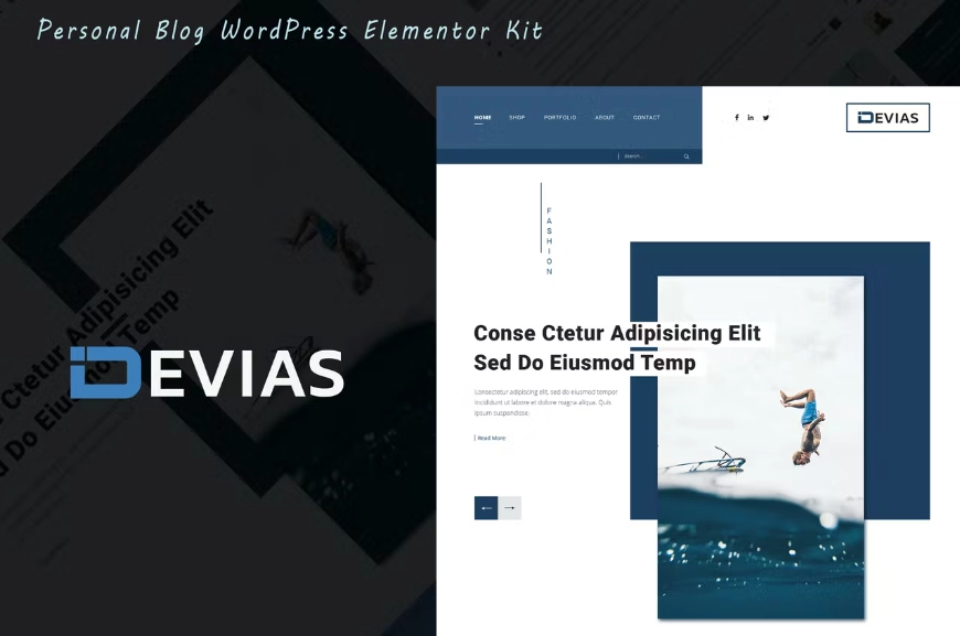 Devias – Blog & Magazine Elementor Template