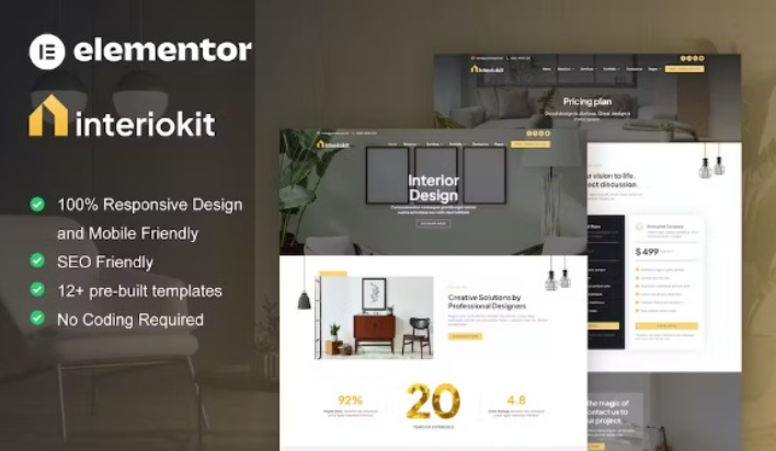 Interiokit – Interior Design & Architecture Elementor Template