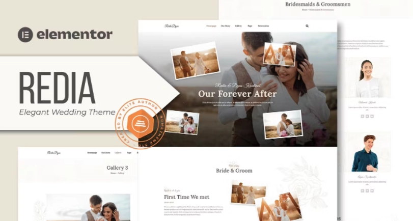 Redia – Elegant Wedding Theme Elementor Template