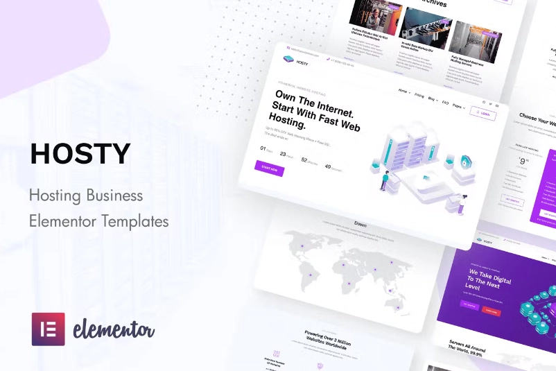 Hosty – Hosting Services Elementor Template