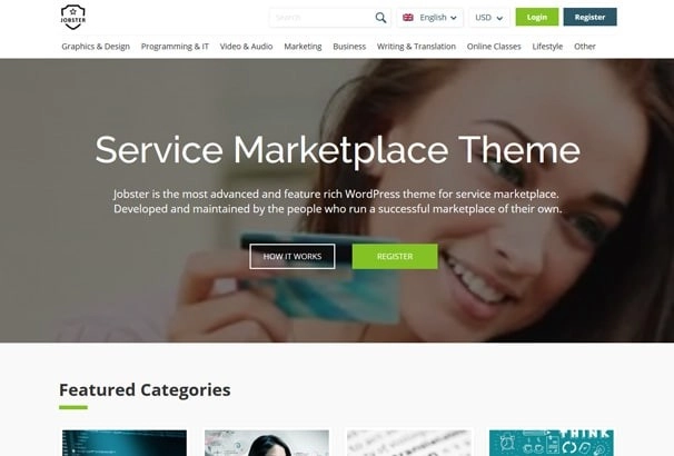 WPjobster – Service Marketplace WordPress Theme