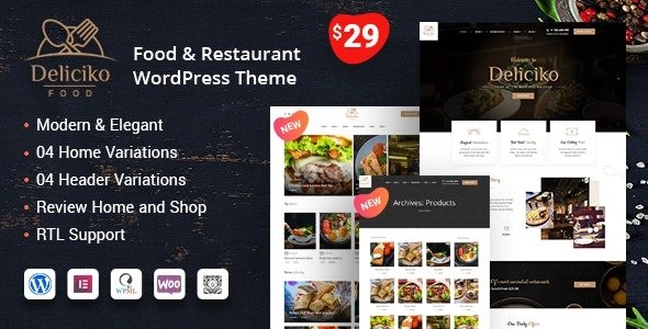 Deliciko – Restaurant WordPress Theme