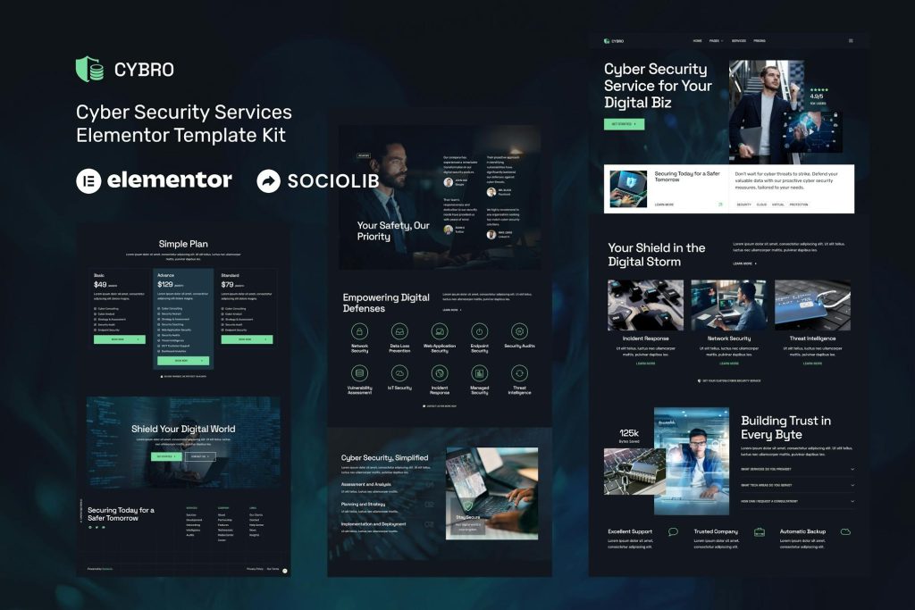 Cybro – Cyber Security Services Elementor Template