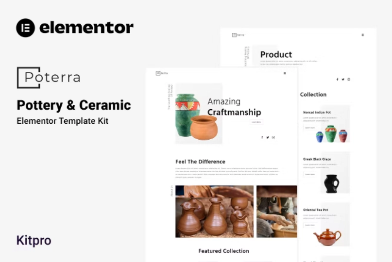 Poterra – Pottery & Ceramic Elementor Template