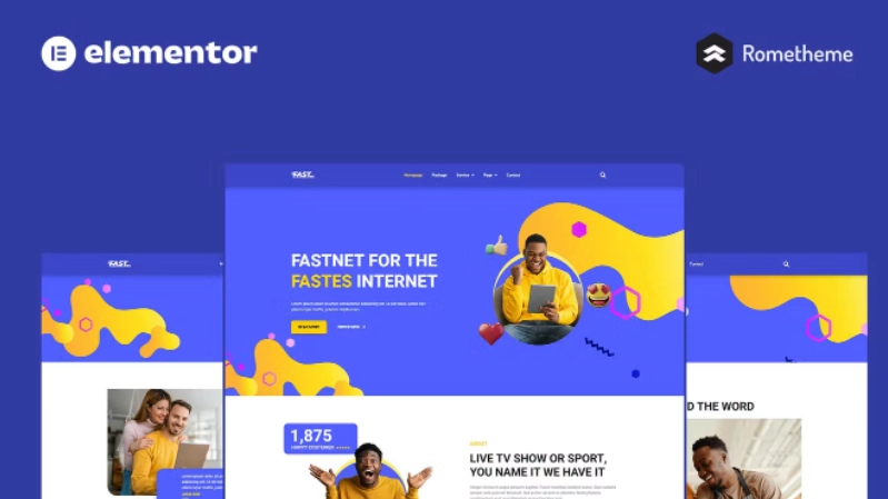 Fastnet – Broadband & Internet Elementor Pro Full Site Template