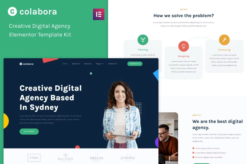 Colabora – Creative Digital Agency Elementor Template