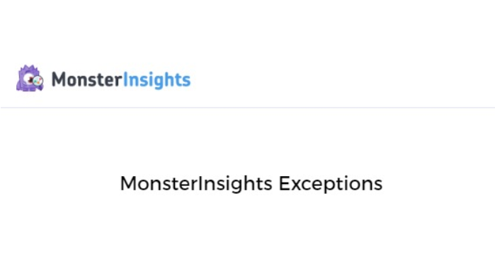 MonsterInsights – Exceptions Addon