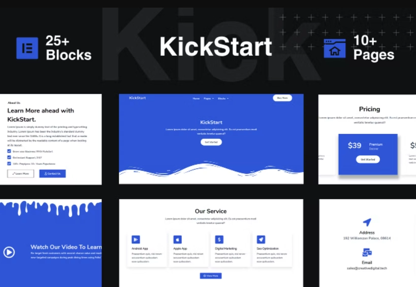 KickStart – Creative Digital Business Elementor Template