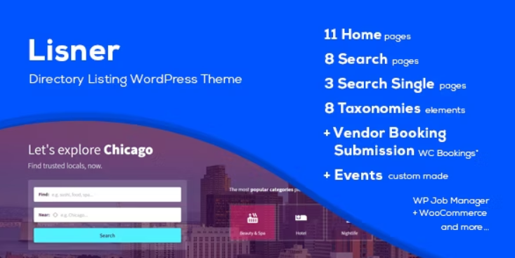 Lisner – Modern Directory Listing WordPress Theme