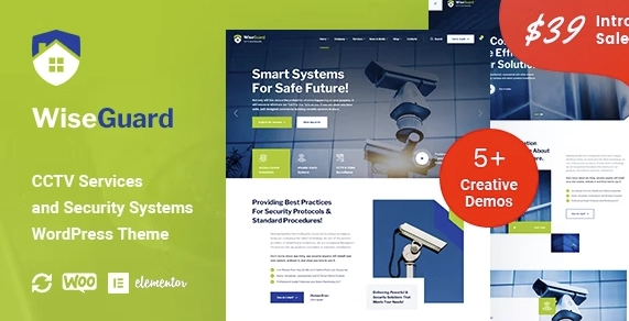 WiseGuard – CCTV and Security Systems WordPress Theme