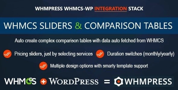 WHMpress – Slider and Comparison Tables