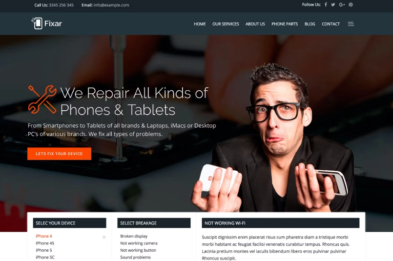 Fixar – Phone & Computer Repair Theme