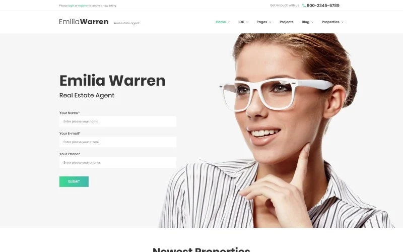 Emilia Warren – Real Estate WordPress Theme