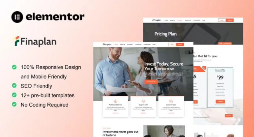 FinaPlan – Finance & Investment Elementor Template