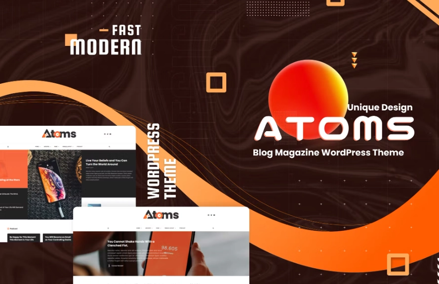 Atoms – Blog Magazine WordPress Theme