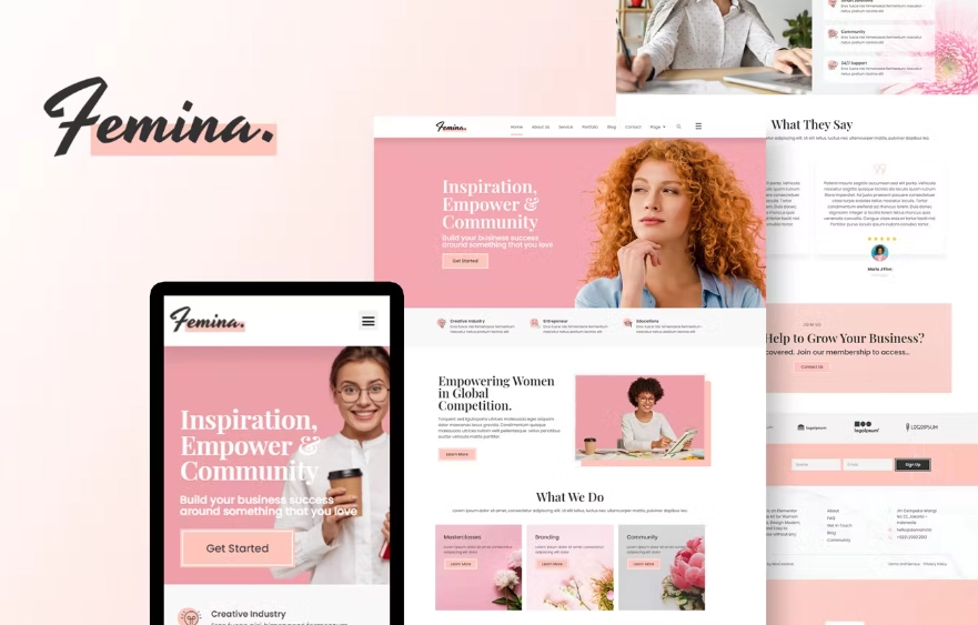 Femina – Feminine Business Elementor Template