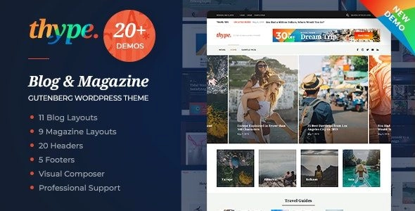 Thype | Personal Blog & Travel WordPress Theme