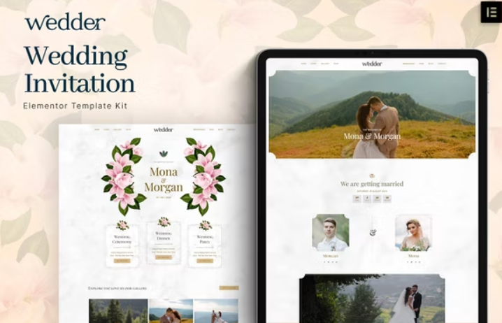 Wedder – Wedding Invitation Elementor Template