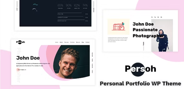 Persoh – Elementor One Page Portfolio WordPress Theme
