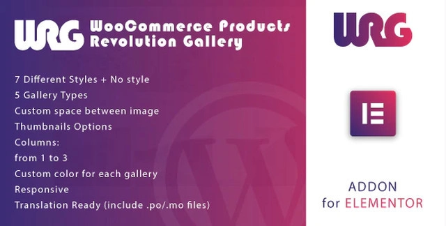 WooCommerce Products Revolution Gallery for Elementor