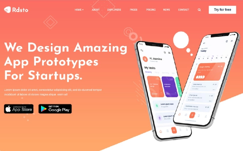 Rdsto – App Responsive WordPress Theme
