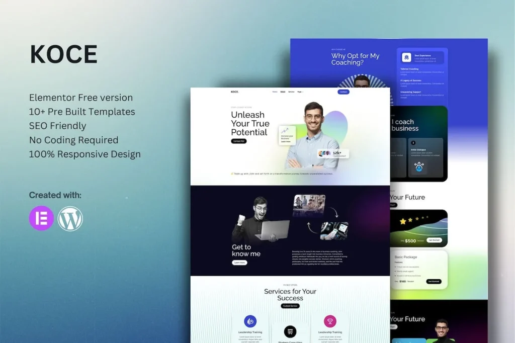 Koce – Life Coach & Motivator Elementor Template