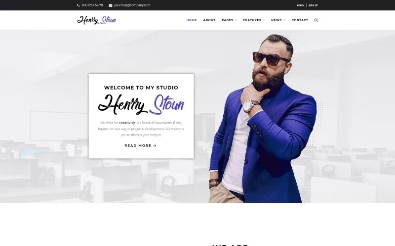 Henry Stoun – Personal Website WordPress Theme