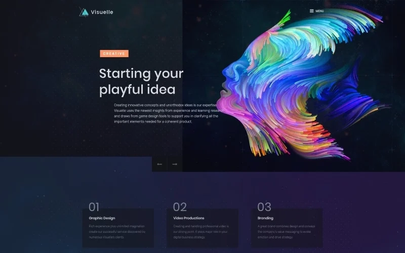 Visuelle – Creative Mondrianism WordPress Elementor Theme WordPress Theme