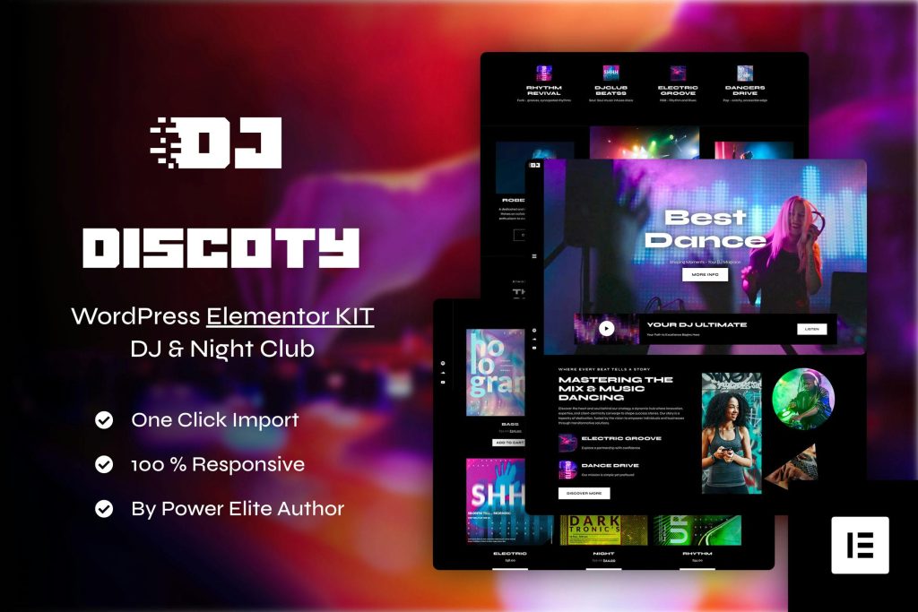 Discoty – DJ & Night Club Elementor Pro Template
