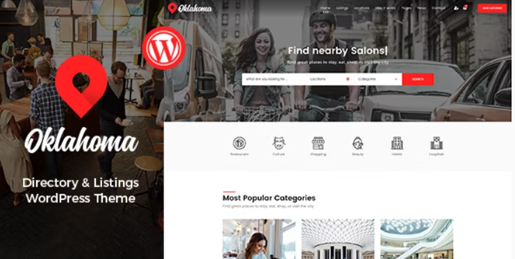 Oklahoma – Directory & Listings WordPress Theme