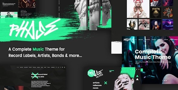 Phase – A Complete Music WordPress Theme for Record Labels and Artists