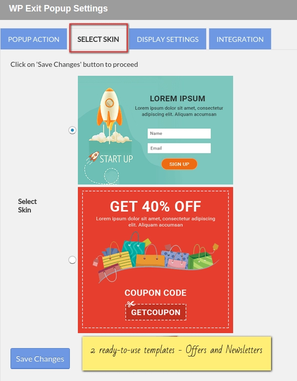 WP Exit Popup Plugin