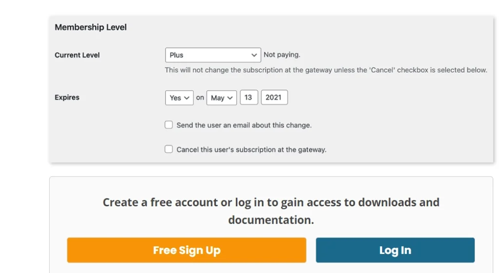 Paid Memberships Pro – Member History Add On
