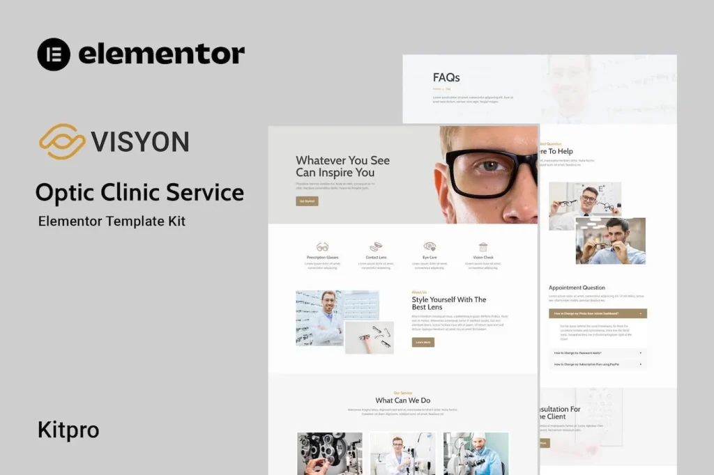 Visyon – Optic Clinic Service Elementor Template