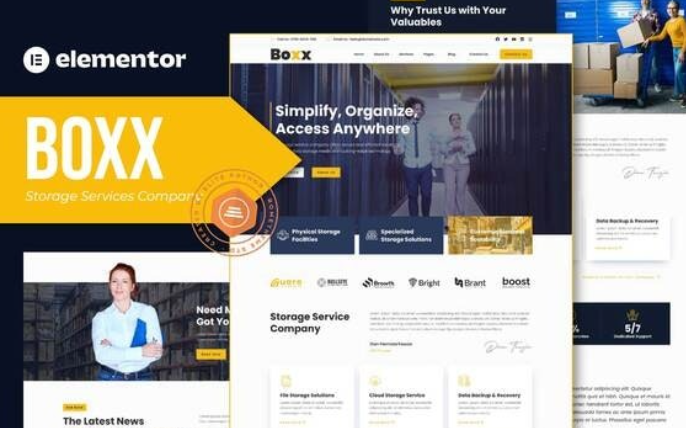 Boxx – Storage Services Company Elementor Template