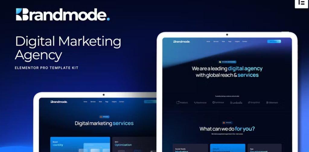 Brandmode – Digital Marketing Agency Elementor Template