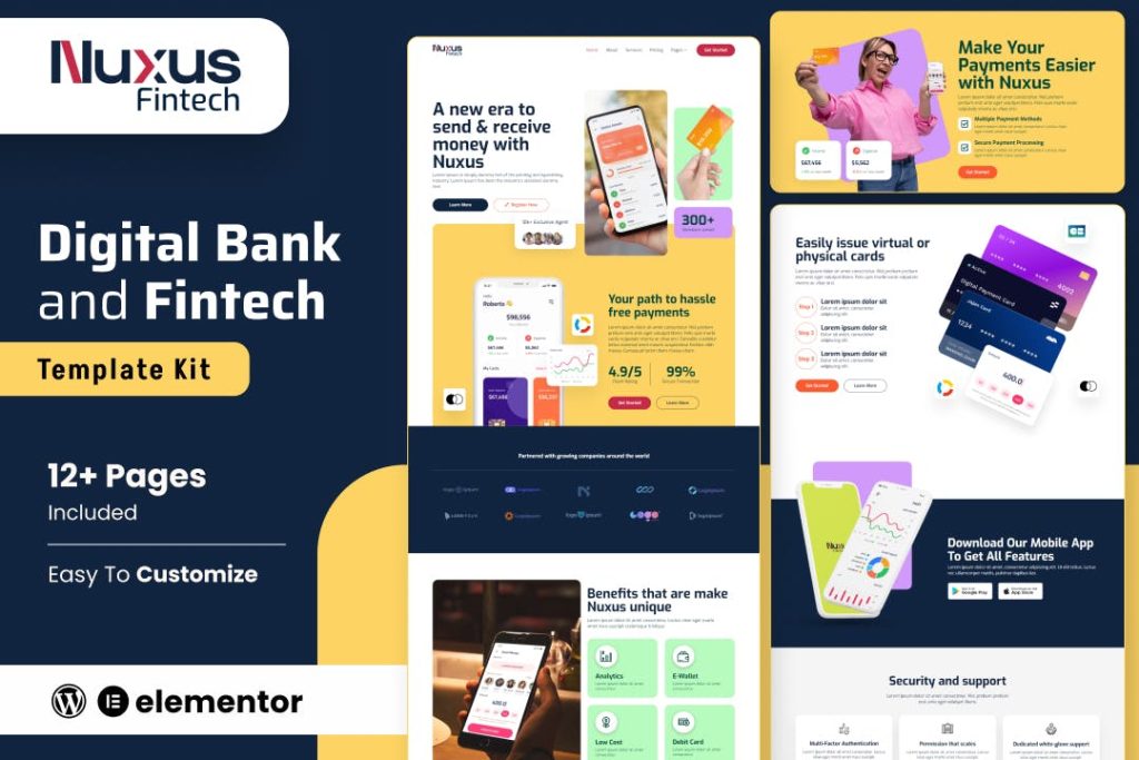 Nuxus – Online Payment Gateway Elementor Template