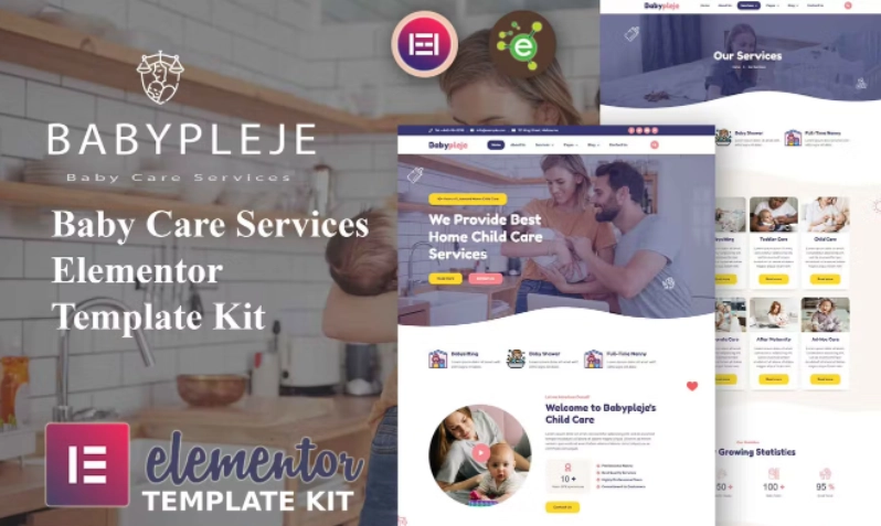 Babypleje – Baby Care Services Elementor Template
