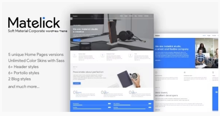 Matelick – Soft Material Corporate WordPress Theme