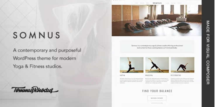 Somnus – Yoga & Fitness Studio WordPress Theme