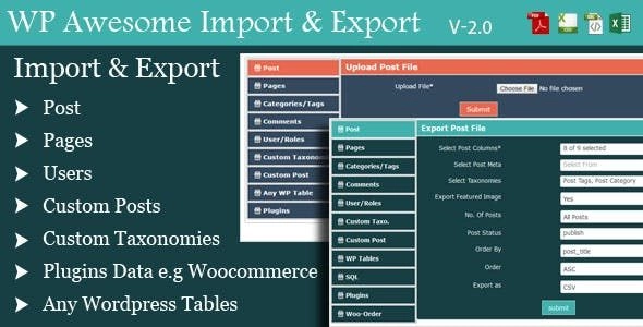 WP Awesome Import & Export
