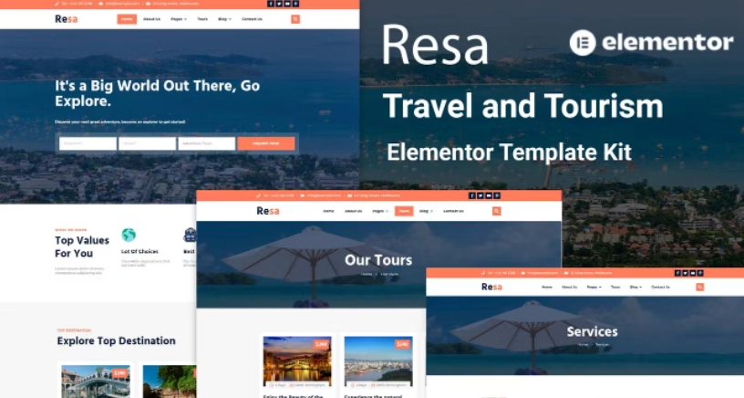 Resa – Travel & Tourism Elementor Template