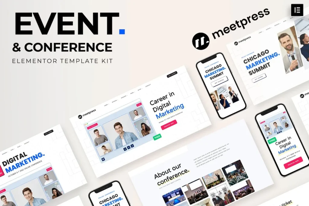 Meetpress – Event & Conference Elementor Template